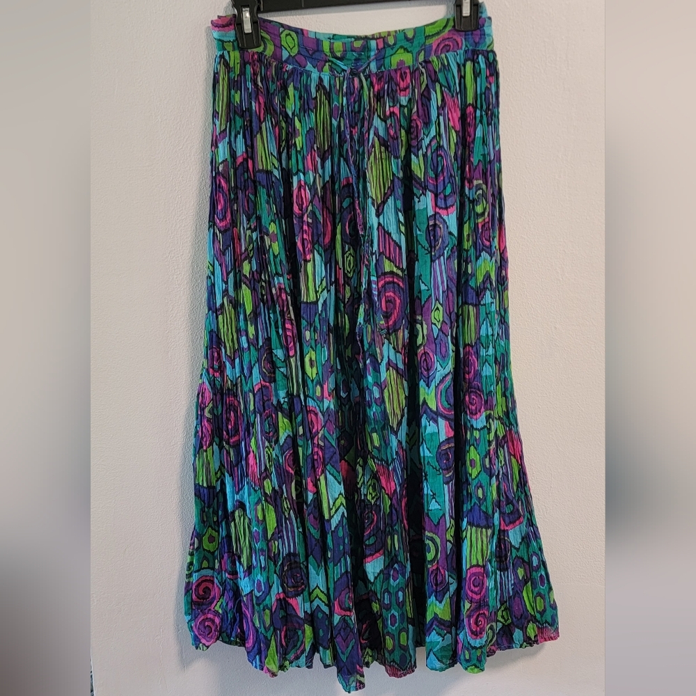 OS Fits All Passports Pier 1 Broomstick Tribal Colorful 100% Cotton Midi India